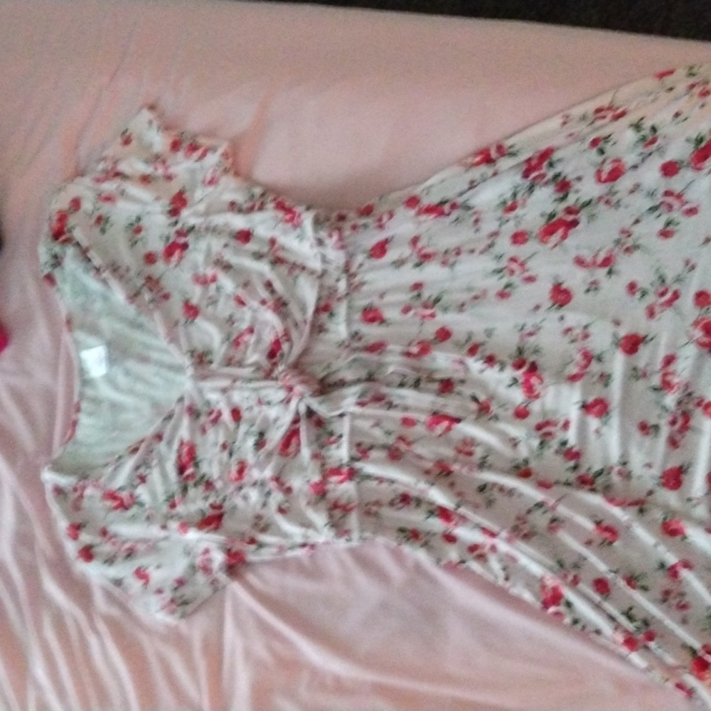 Pink floral dress